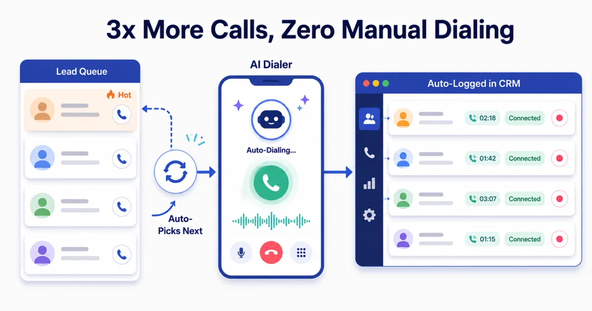 Best AI Dialer Software in India (2026) - 3x More Calls, Zero Manual Dialing