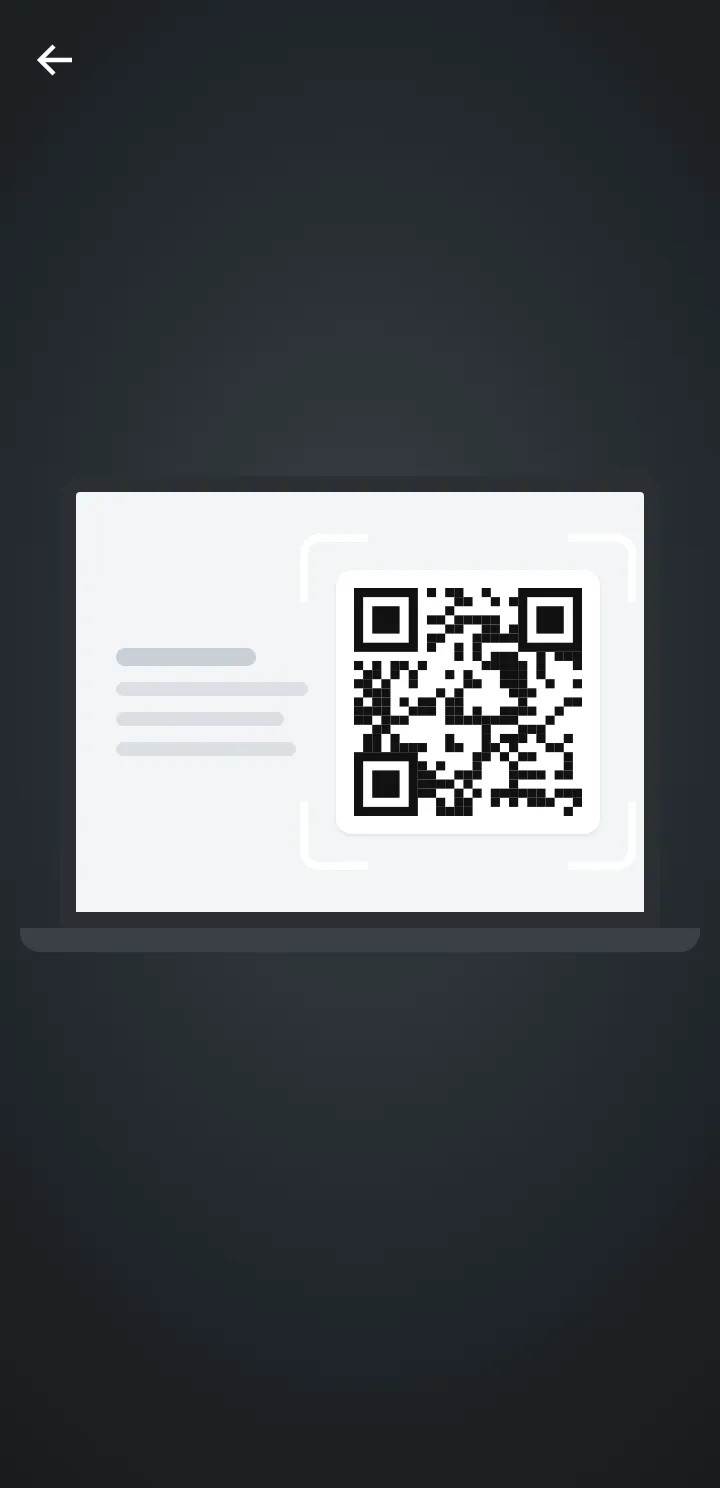 Point the camera at the code on your computer